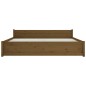vidaXL Estructura de cama madera maciza marrón miel 160x200 cm
