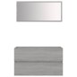 vidaXL Set de muebles de baño 2 pzas madera contrachapada gris sonoma vidaXL Set de muebles de baño 2 pzas madera contrachapada gris sonoma