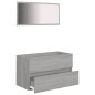 vidaXL Set de muebles de baño 2 pzas madera contrachapada gris sonoma vidaXL Set de muebles de baño 2 pzas madera contrachapada gris sonoma