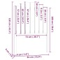 vidaXL Cabecero de cama madera maciza de pino gris 81x4x110 cm vidaXL Cabecero de cama madera maciza de pino gris 81x4x110 cm