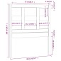 vidaXL Cabecero de cama madera maciza pino marrón miel 80,5x4x100 cm vidaXL Cabecero de cama madera maciza pino marrón miel 80,5x4x100 cm