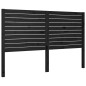 vidaXL Cabecero de cama madera maciza de pino negro 156x4x100 cm vidaXL Cabecero de cama madera maciza de pino negro 156x4x100 cm