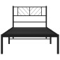 vidaXL Estructura de cama con cabecero metal negro 80x200 cm vidaXL Estructura de cama con cabecero metal negro 80x200 cm
