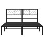 vidaXL Estructura de cama con cabecero metal negro 140x190 cm