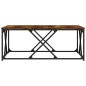 vidaXL Mesa de centro madera de ingeniería roble ahumado 100x100x40 cm vidaXL Mesa de centro madera de ingeniería roble ahumado 100x100x40 cm