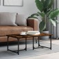 vidaXL Mesa de centro madera contrachapada roble ahumado 90x50x35 cm vidaXL Mesa de centro madera contrachapada roble ahumado 90x50x35 cm