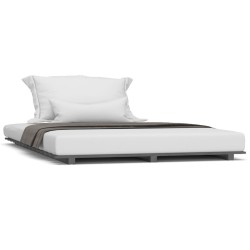 vidaXL Estructura de cama madera maciza de pino gris 150x200 cm