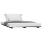 vidaXL Estructura de cama madera maciza de pino gris 150x200 cm