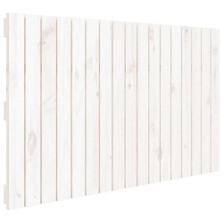 vidaXL Cabecero de cama de pared madera maciza pino blanco 108x3x60 cm