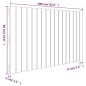 vidaXL Cabecero de cama de pared madera maciza pino blanco 108x3x60 cm