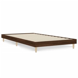 vidaXL Estructura de cama madera contrachapada marrón roble 90x190 cm