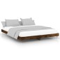 vidaXL Estructura de cama madera contrachapada roble ahumado 100x200cm