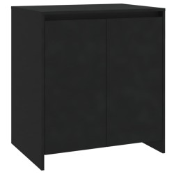 vidaXL Aparador de madera contrachapada negro 70x41x75 cm