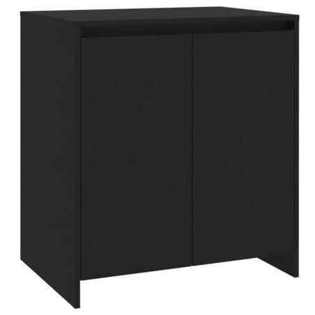 vidaXL Aparador de madera contrachapada negro 70x41x75 cm