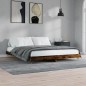 vidaXL Estructura de cama madera contrachapada roble ahumado 120x200cm