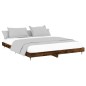 vidaXL Estructura de cama madera contrachapada roble ahumado 120x200cm
