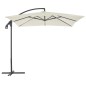vidaXL Sombrilla voladiza con poste de acero 250x250 cm arena vidaXL Sombrilla voladiza con poste de acero 250x250 cm arena