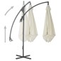 vidaXL Sombrilla voladiza con poste de acero 250x250 cm arena vidaXL Sombrilla voladiza con poste de acero 250x250 cm arena