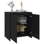 vidaXL Aparador de madera contrachapada negro 70x41x75 cm vidaXL Aparador de madera contrachapada negro 70x41x75 cm