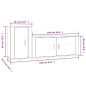 vidaXL Set de muebles de TV 2 pzas madera contrachapada blanco brillo vidaXL Set de muebles de TV 2 pzas madera contrachapada blanco brillo
