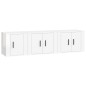 vidaXL Set de muebles de TV 3 pzas madera contrachapada blanco brillo vidaXL Set de muebles de TV 3 pzas madera contrachapada blanco brillo