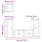 vidaXL Set de muebles de TV 5 pzas madera contrachapada blanco brillo