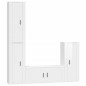 vidaXL Set de muebles de TV 4 pzas madera contrachapada blanco brillo