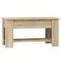 vidaXL Mesa de centro madera contrachapada roble Sonoma 101x49x52 cm