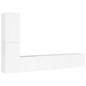 vidaXL Set de muebles de TV 4 pzas madera contrachapada blanco brillo