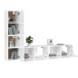 vidaXL Set de muebles de TV 4 pzas madera contrachapada blanco brillo