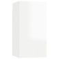 vidaXL Set de muebles de TV 4 pzas madera contrachapada blanco brillo
