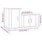 vidaXL Set de muebles de TV 2 pzas madera contrachapada blanco brillo