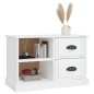 vidaXL Mueble de TV madera contrachapada blanco brillo 73x35,5x47,5 cm