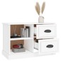 vidaXL Mueble de TV madera contrachapada blanco brillo 73x35,5x47,5 cm