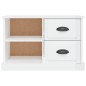 vidaXL Mueble de TV madera contrachapada blanco brillo 73x35,5x47,5 cm