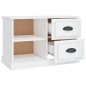 vidaXL Mueble de TV madera contrachapada blanco brillo 73x35,5x47,5 cm