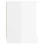 vidaXL Mueble de TV madera contrachapada blanco brillo 73x35,5x47,5 cm