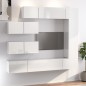 vidaXL Set de muebles de TV 7 pzas madera contrachapada blanco brillo