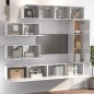 vidaXL Set de muebles de TV 7 pzas madera contrachapada blanco brillo