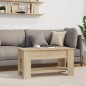 vidaXL Mesa de centro madera contrachapada roble Sonoma 101x49x52 cm