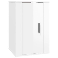 vidaXL Mueble para TV de pared blanco brillante 40x34,5x60 cm