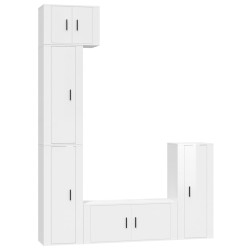 vidaXL Set de muebles de TV 5 pzas madera contrachapada blanco brillo