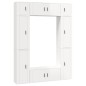 vidaXL Set de muebles de TV 8 pzas madera contrachapada blanco brillo