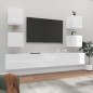 vidaXL Set de muebles de TV 6 pzas madera contrachapada blanco brillo