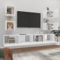 vidaXL Set de muebles de TV 6 pzas madera contrachapada blanco brillo