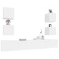 vidaXL Set de muebles de TV 6 pzas madera contrachapada blanco brillo