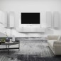 vidaXL Set de muebles de TV 6 pzas madera contrachapada blanco brillo