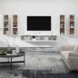 vidaXL Set de muebles de TV 6 pzas madera contrachapada blanco brillo