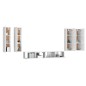 vidaXL Set de muebles de TV 6 pzas madera contrachapada blanco brillo