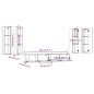 vidaXL Set de muebles de TV 6 pzas madera contrachapada blanco brillo